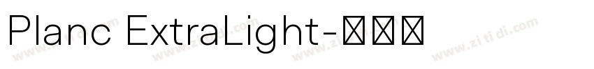 Planc ExtraLight字体转换